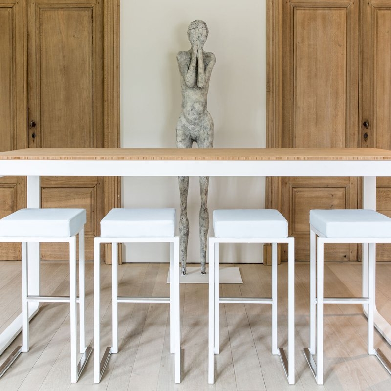 Utah Double Bistro Table - White Base White Top